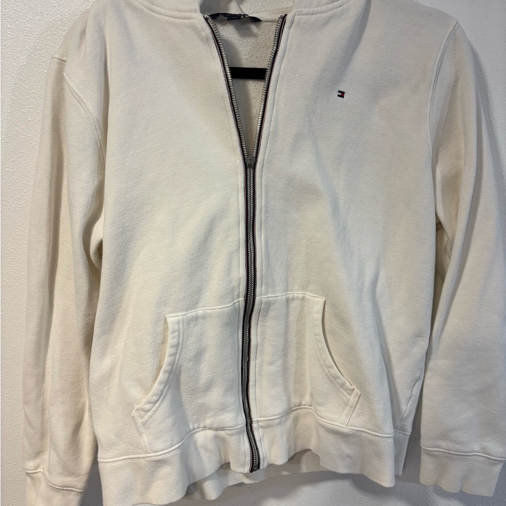 Tommy Hilfiger White Zip-Up Jacket